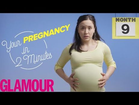 ﻿Весь період вагітності жінки показали в короткому ролику. Відео