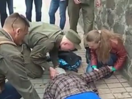 Первые минуты после взрыва в Киеве. Видео