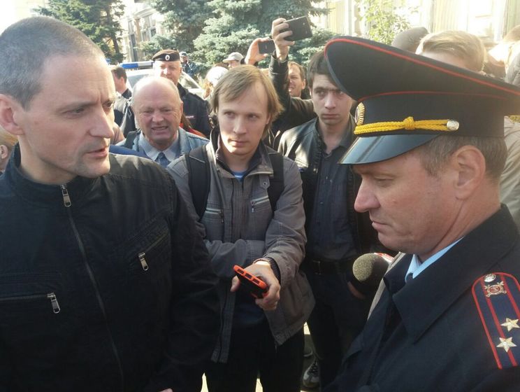 ﻿У Москві за несанкціоновану акцію затримали Удальцова
