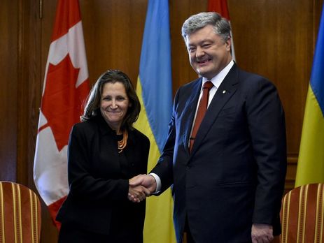 Порошенко обсудил с Фриланд миротворческую миссию ООН на Донбассе