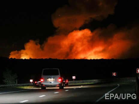 В ВСУ заявили, что тушить пожар на складах боеприпасов в Калиновке начали через пять минут после сообщения о взрыве