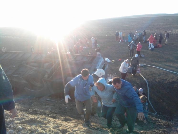В аннексированном Крыму перевернулся пассажирский автобус, есть пострадавшие