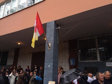 Одесские сепаратисты вывесили флаг РФ на здании МВД