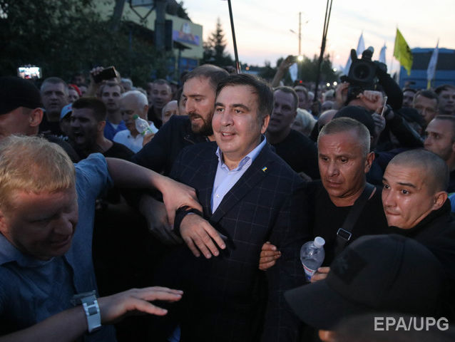 ﻿10 вересня біля "Краковця" зібралося 172 противники в'їзду Саакашвілі в Україну – поліція