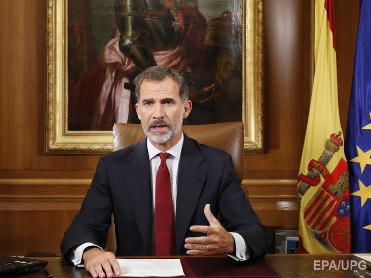 ﻿Король Іспанії не визнав результатів референдуму в Каталонії
