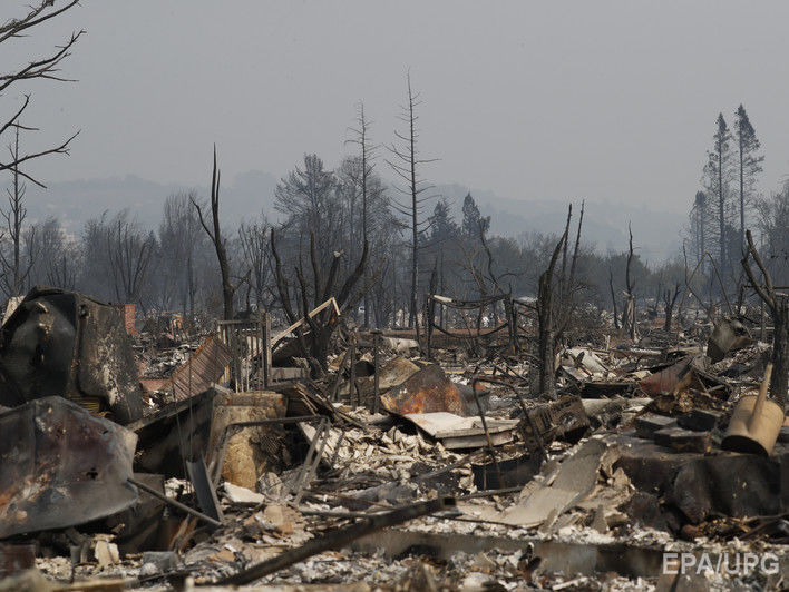 В Калифорнии ввели режим стихийного бедствия из-за пожаров