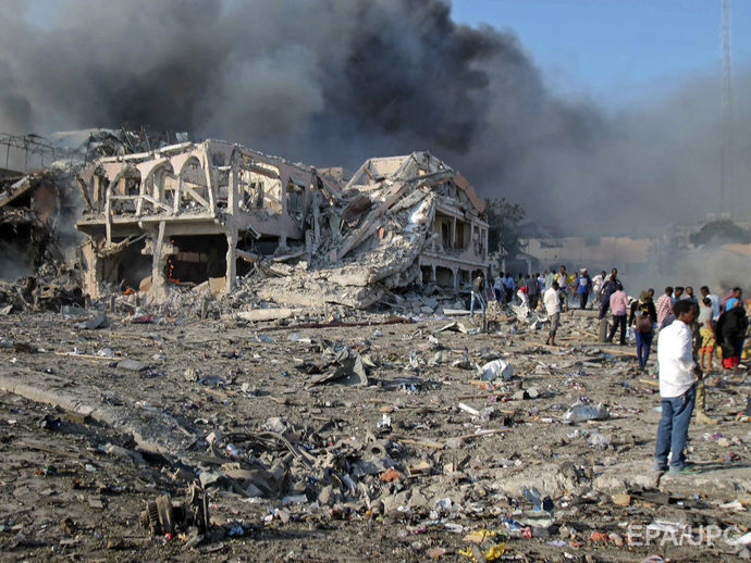 ﻿Кількість загиблих унаслідок вибуху у столиці Сомалі збільшилася до 189, понад 200 осіб поранено