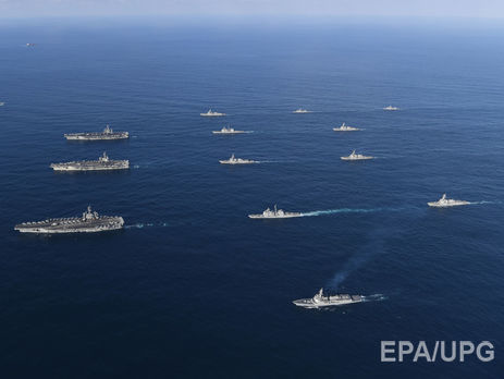ВМС США показали совместные учения с Южной Кореей у побережья Корейского полуострова. Видео