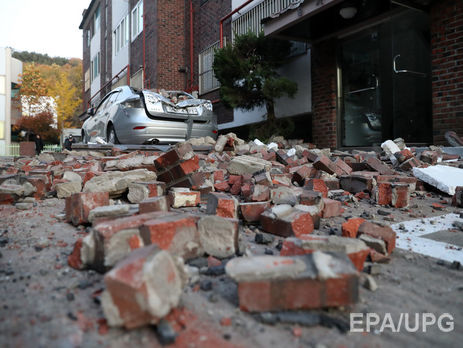 В результате землетрясения в Южной Корее пострадали 57 человек