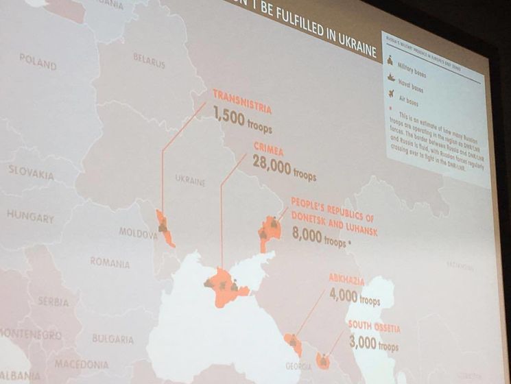 На львовском форуме показали карту с "народными республиками Донецка и Луганска"