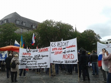 В Бонне провели акцию поддержки действий Путина в Украине