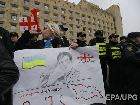 ﻿У Тбілісі пройшла акція на підтримку Саакашвілі. Фоторепортаж