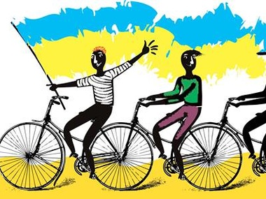 Во Львове стартовал велопробег за единство Украины 