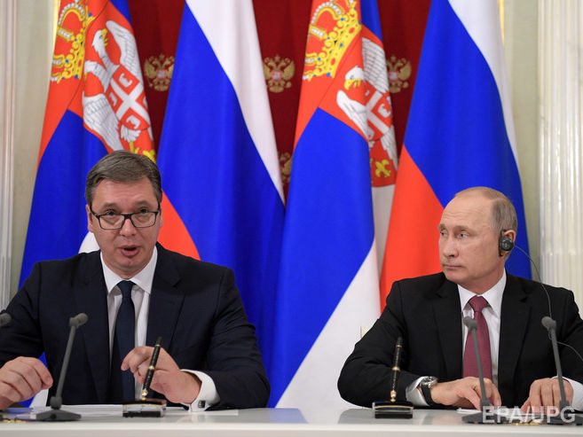 Вучич запевнив Путіна, що Сербія не введе санкцій проти Росії через анексію Криму
