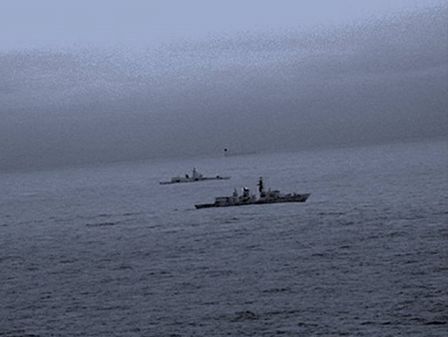 В Северном море фрегат Королевских ВМС Британии сопровождает российский военный корабль