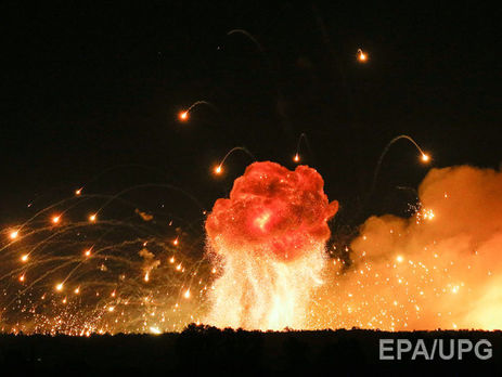 Взрывы на складах боеприпасов в Калиновке начались вечером 26 сентября