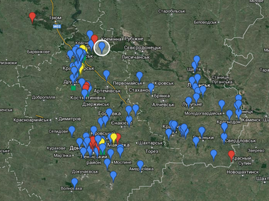 В интернете создали карту с блок-постами сепаратистов