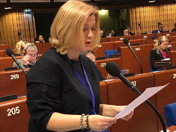 Ирина Геращенко: В ПАСЕ я напомнила о постоянном нарушении РФ прав национальных меньшинств