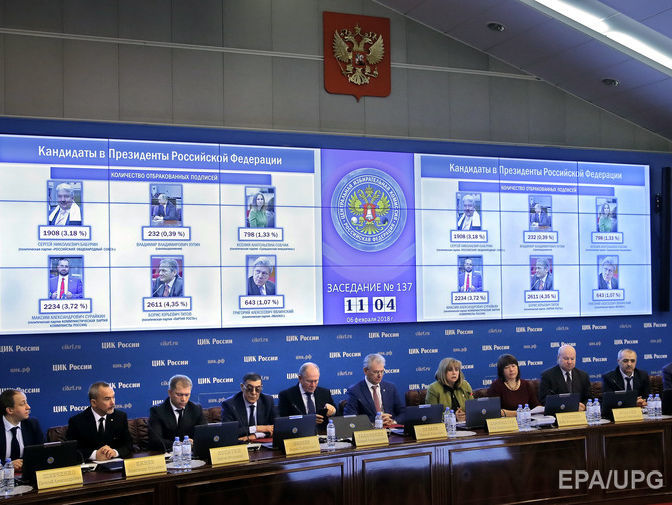 В бюллетень на выборах президента России могут внести восемь кандидатов