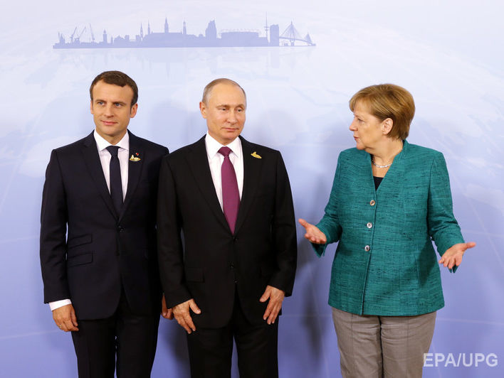 Меркель і Макрон закликали Путіна вплинути на сирійський уряд для дотримання перемир'я в країні