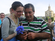 На Евромайдан в Киеве приехал отец погибшего Сергея Нигояна. Фоторепортаж