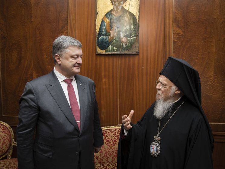 Порошенко обсудил со вселенским патриархом Варфоломеем I необходимость внедрения в Украине единой поместной православной церкви
