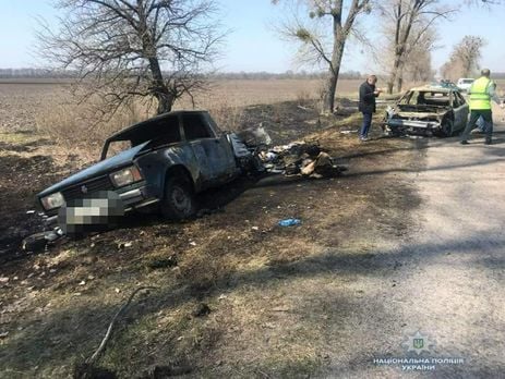 В Киевской области ограбили и сожгли авто 