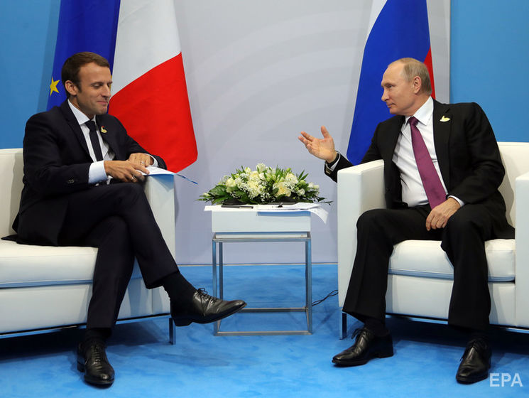 Макрон і Путін посперечалися телефоном щодо легітимності удару по Сирії