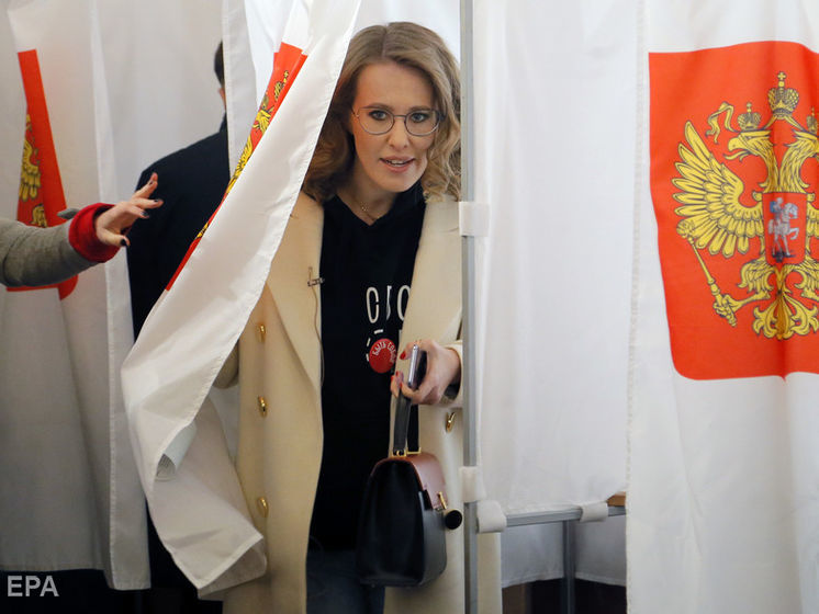 Собчак заявила, що розчарована відсотком голосів за Путіна на виборах президента РФ