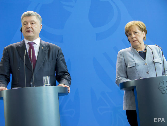 Порошенко проведет в Германии встречу с Меркель и Макроном