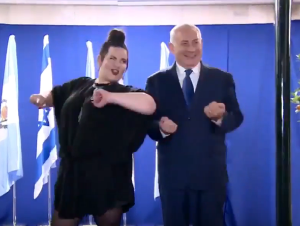 Нетаньяху станцював із переможницею "Євробачення 2018". Відео