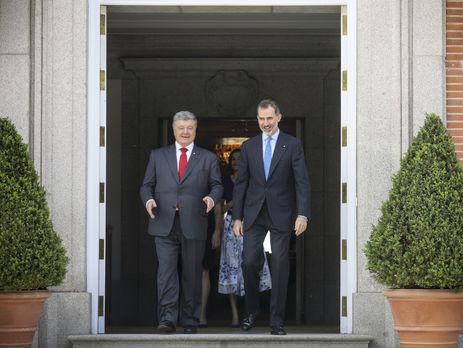 Порошенко обсудил с королем Фелипе VI содействие Испании в вопросе освобождения украинских политзаключенных