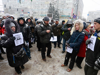 Колонна митингующих с Евромайдана двинулась к зданию Апелляционного суда