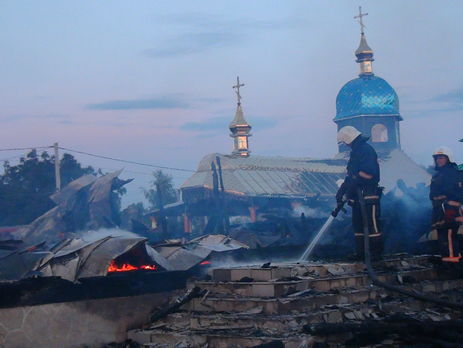 В Ивано-Франковской области сгорела церковь 1921 года