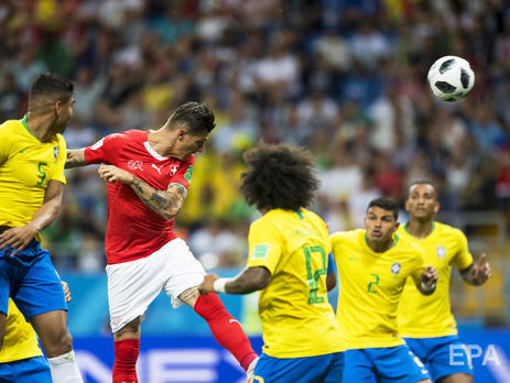 ﻿На чемпіонаті світу з футболу Бразилія зіграла внічию зі Швейцарією