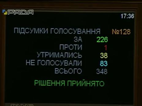 Верховная Рада приняла закон 