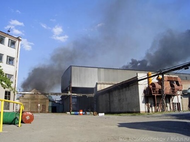 Соцсети: В Славянске горел завод "Бетонмаш"