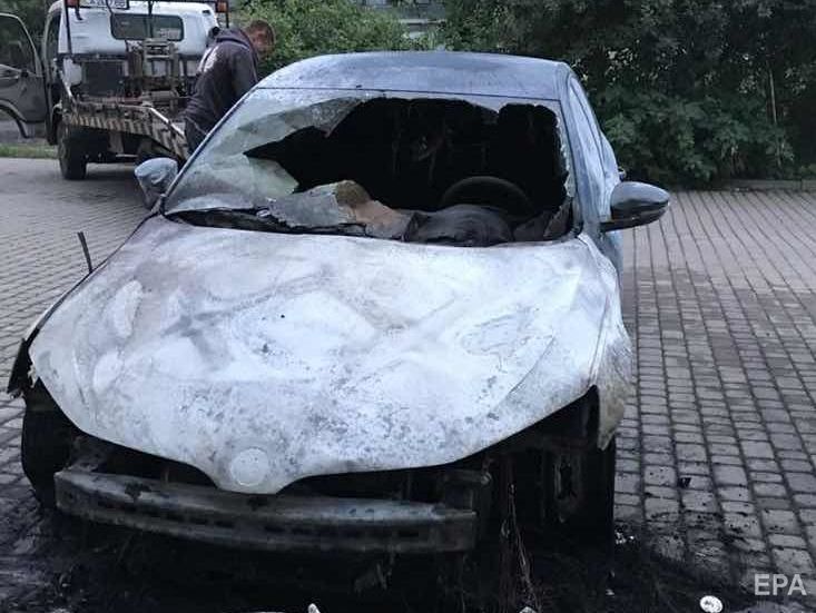 ﻿В Ужгороді спалили автомобіль офіцера Держприкордонслужби