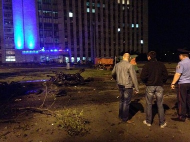 Взрыв машины Пушилина в Донецке. Фоторепортаж