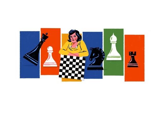 ﻿Google присвятив дудл шахістці, уродженці України Людмилі Руденко