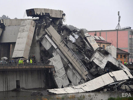 ﻿Унаслідок обвалення мосту в Генуї загинуло 11 осіб