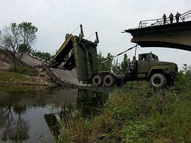 Украинские военные инженеры восстановили мост под Славянском. Фоторепортаж