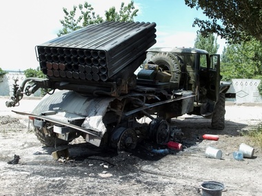 Активист: Под Донецком артиллерия уничтожила как минимум два "Града" боевиков