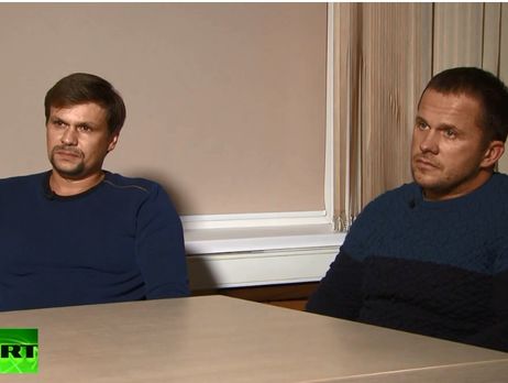 ﻿Підозрювані в отруєнні Скрипаля Петров і Боширов заявили в інтерв'ю RT, що це їхні справжні імена