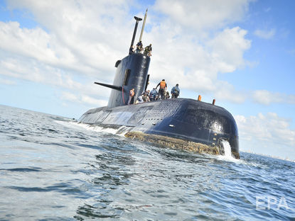 ﻿В Аргентині виявили "важливий сигнал" під час пошуків зниклого підводного човна San Juan