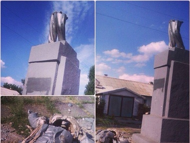 В Донецкой области снесли два памятника Ленину