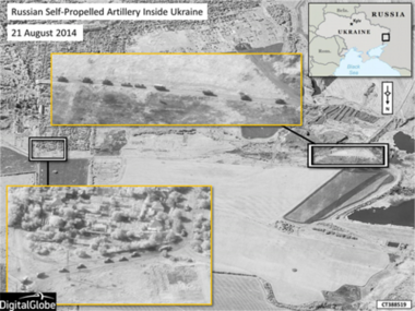 Спутниковые снимки НАТО подтверждают присуствие российских войск на территории Украины