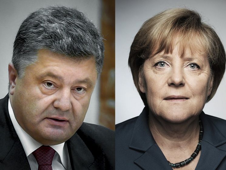 ﻿Порошенко обговорив із Меркель ситуацію на Донбасі