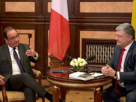 ﻿Олланд на зустрічі з Порошенком заявив, що ЄС має зберегти санкції проти Росії