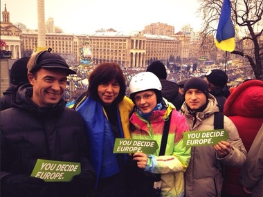 Депутат Европарламента решила встретить Новый год на Майдане